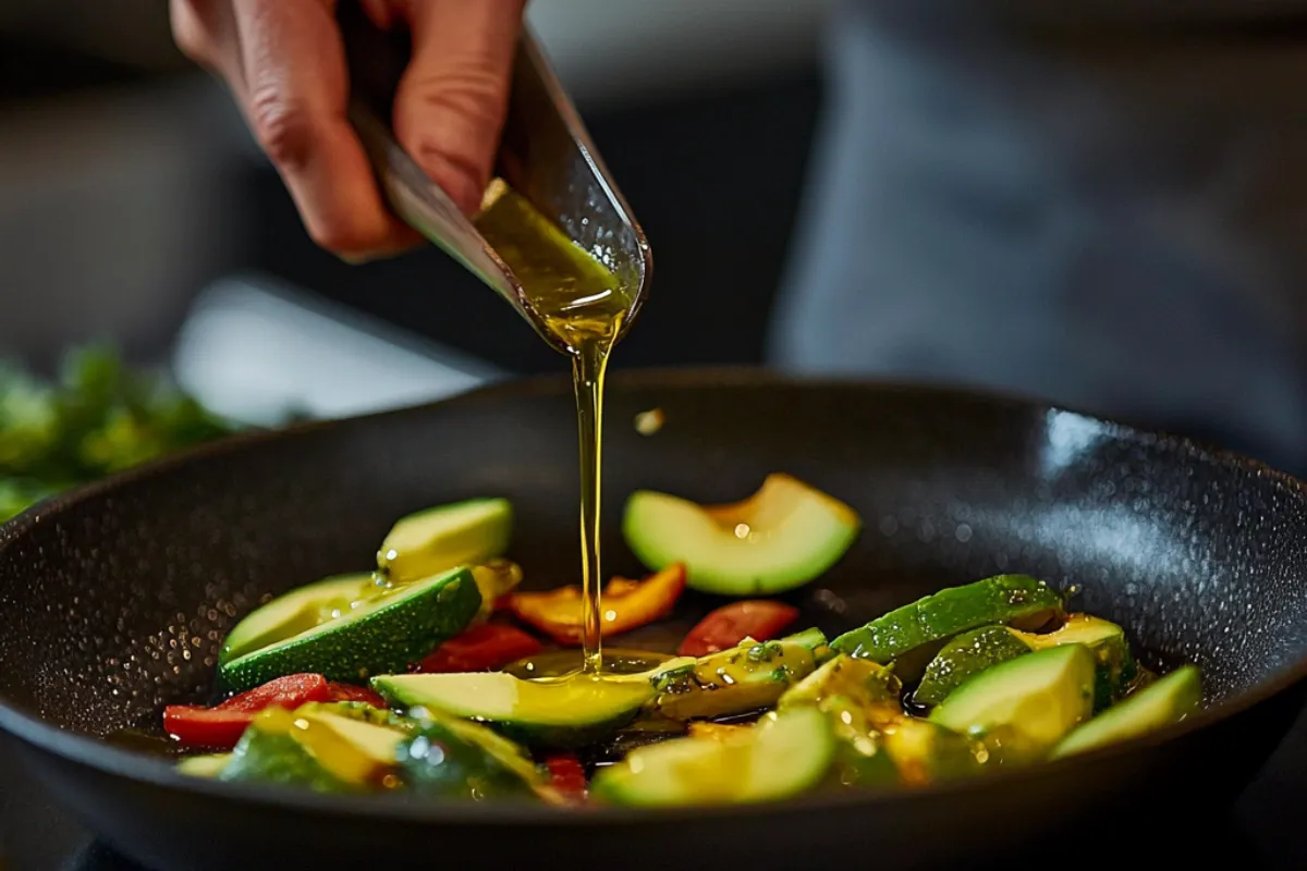 Avocado oil for high-heat cooking on Blackstone griddle