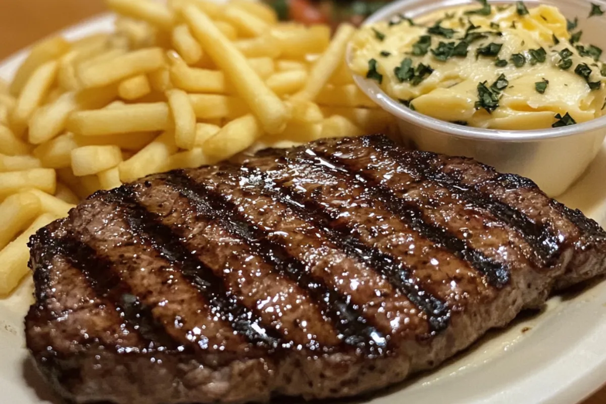 Cowboy Butter at Beef O'Brady's served with steak, showcasing its creamy texture and rich flavor